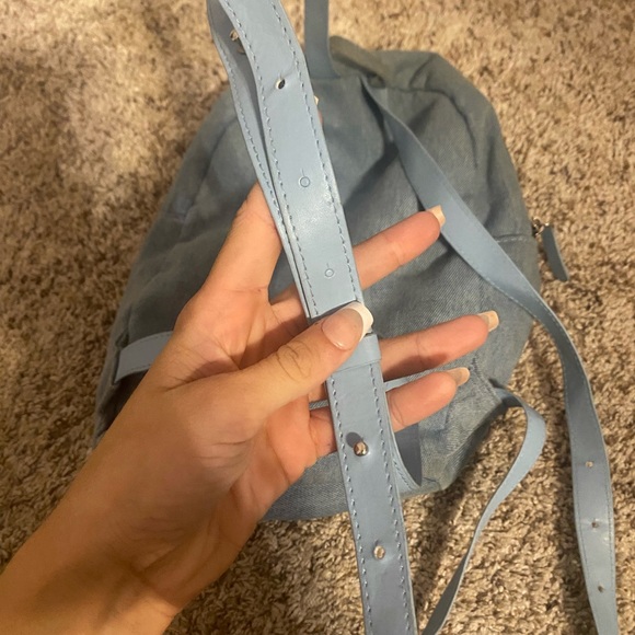 GUESS VINTAGE DENIM JEAN MINI BACKPACK - Picture 5 of 5